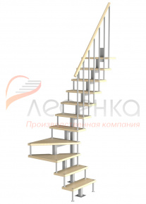 Модульная малогабаритная лестница Компакт 2/7 (h 2475-2700)