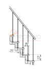 Модульная малогабаритная лестница Компакт 5/7 (h 3150-3375) - превью фото 2