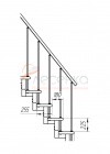Модульная малогабаритная лестница Эксклюзив 2/0/6 (h 2700-2925) - превью фото 2