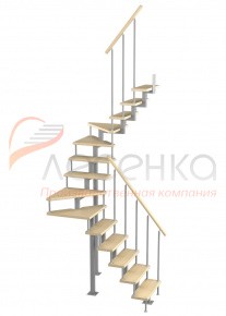 Модульная малогабаритная лестница Эксклюзив 5/2/3 (h 3150-3375)
