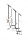 Модульная лестница Комфорт 180 4/2/7 (h 2700-2850) - превью фото 2