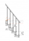 Модульная малогабаритная лестница Линия (h 2475-2700) - превью фото 2