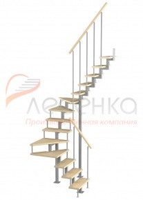 Модульная малогабаритная лестница Эксклюзив 3/3/4 (h 3150-3375)