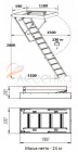 Деревянная чердачная лестница ЧЛ-15 600х1200 - превью фото 3