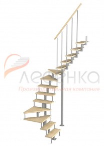 Модульная малогабаритная лестница Эксклюзив 2/3/5 (h 3150-3375)
