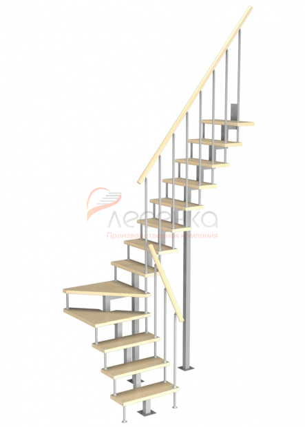 Модульная малогабаритная лестница Компакт 3/8 (h 2925-3150) - фото 1