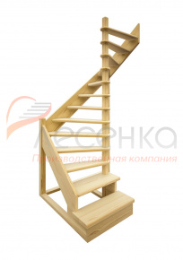 Деревянная межэтажная лестница ЛЕС-01