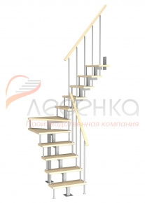 Модульная малогабаритная лестница Компакт 4/5 (h 2475-2700)