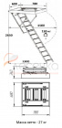 Комбинированная чердачная лестница ЧЛ-18 700х800 - превью фото 5