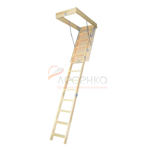 Деревянная чердачная лестница ЧЛ-14 600х1200 - фото 1
