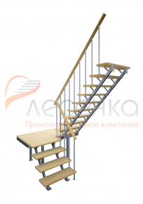 Комбинированная межэтажная лестница ЛЕС-06