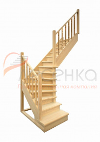 Деревянная межэтажная лестница ЛЕС-02