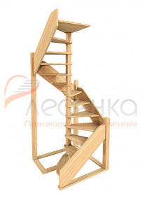 Деревянная межэтажная лестница ЛЕС-1,2ВУ