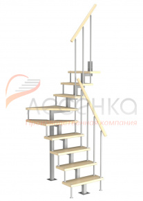 Модульная малогабаритная лестница Компакт 4/3 (h 2025-2250)