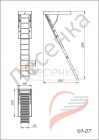 Деревянная чердачная лестница ЧЛ-07 600х1200 - превью фото 3