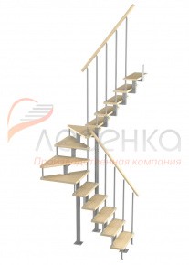 Модульная малогабаритная лестница Эксклюзив 5/0/5 (h 3150-3375)
