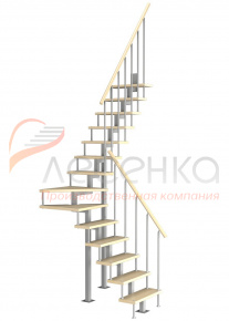 Модульная малогабаритная лестница Компакт 5/7 (h 3150-3375)